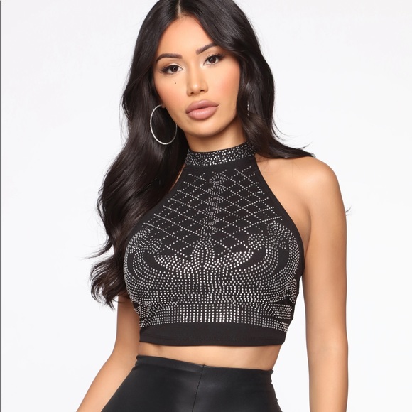 Fashion Nova Tops - Size large fashion nova stylish top black diamond